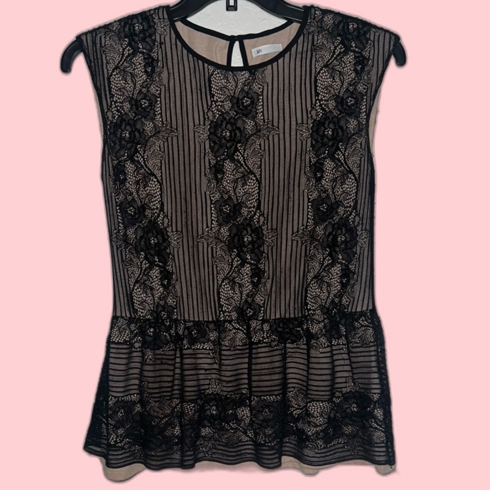 Elegant Black Lace Women's Blouse